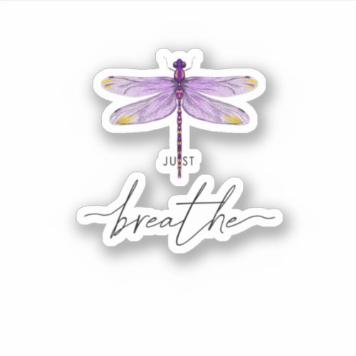 Just Dragonfly Tattoodesign Dandelion Breathe Medi Sticker