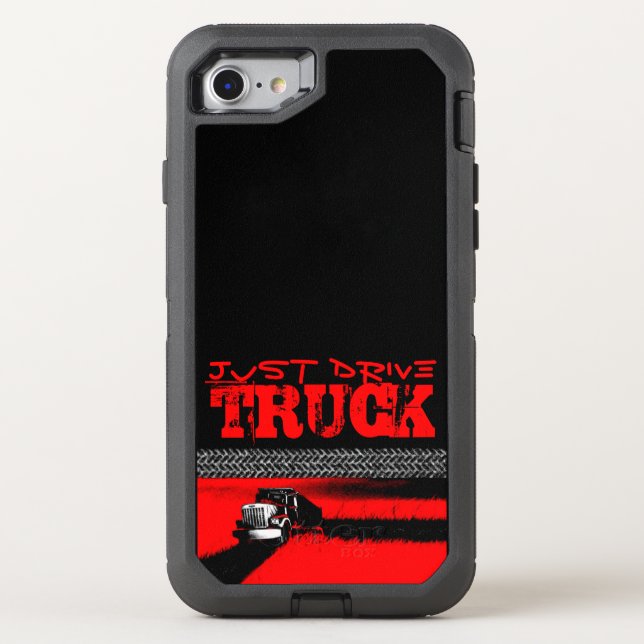 JUST DRIVE Truck: RED Otterbox iPhone Case (Back)