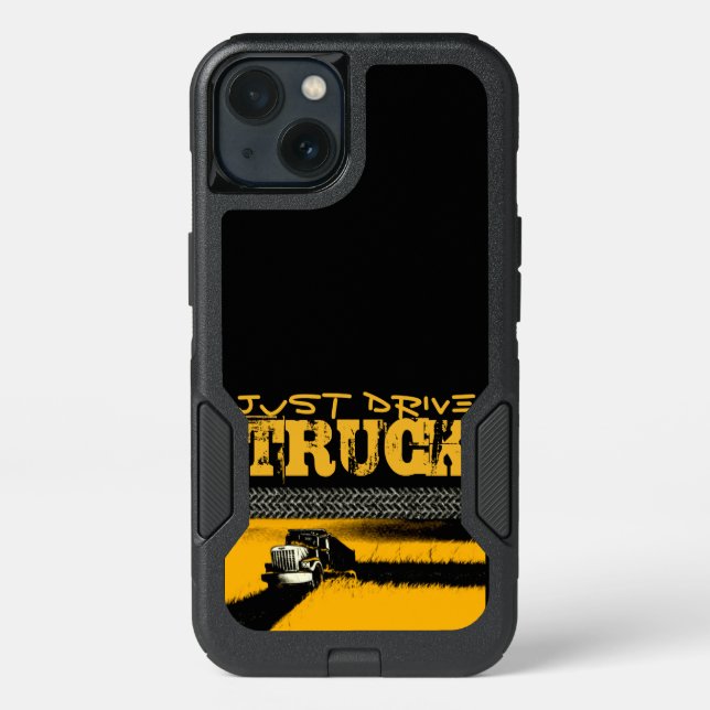 JUST DRIVE Truck: YELLOW Otterbox iPhone Case (Back)