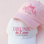 Just Drunk Custom Bachelorette Party Hat<br><div class="desc">Simple and funny bachelorette hat to make your party special. Personalize it with your names or any custom text.</div>