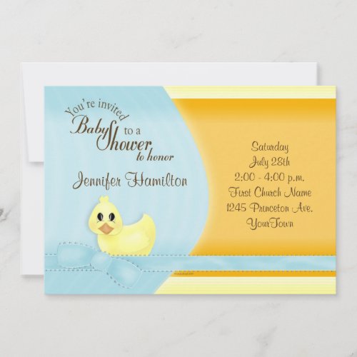 Just Ducky Baby Shower Invitation