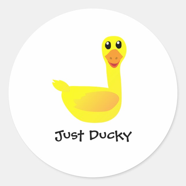 Just Ducky Humor Classic Round Sticker (Front)
