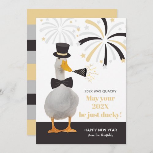 Just Ducky New Years Holiday Card