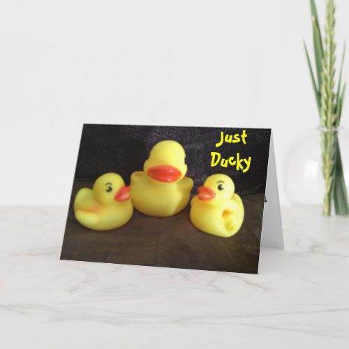JUST DUCKY  SO LUCKY_NEW BABY CONGRATS CARD