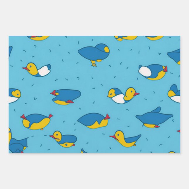 Just Ducky  Wrapping Paper Sheets (Front)
