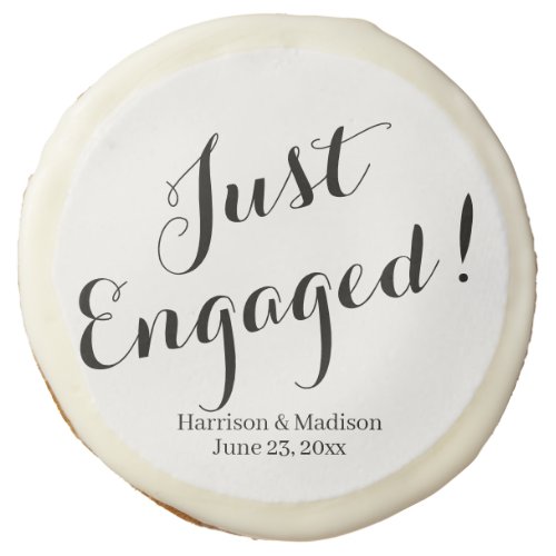 Just Engaged custom script engagement announcement Sugar Cookie