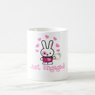 Just Engaged Cute Bunny w/Ring! Coffee Mug
