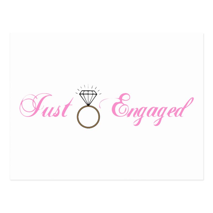 Just Engaged (Diamond Engagement Ring) Postcard