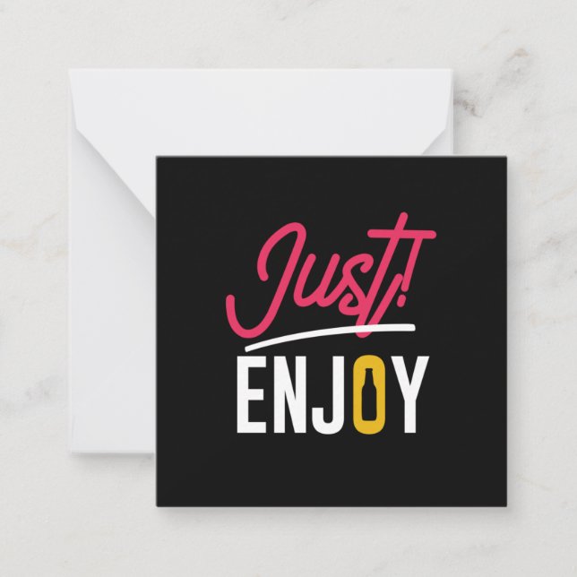 Just Enjoy With Beer Note Card (Front)
