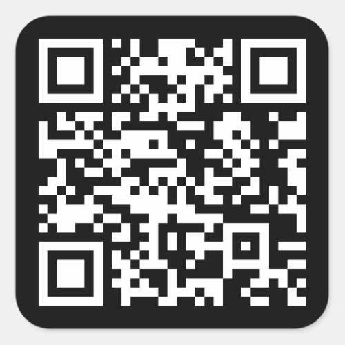 Just enter your website address to create QR code  Square Sticker