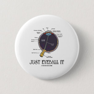 Just Eyeball It (Eye Anatomy Approximation Saying) Button