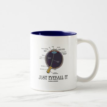 Just Eyeball It (eye Anatomy Approximation Saying) Two-tone Coffee Mug by wordsunwords at Zazzle