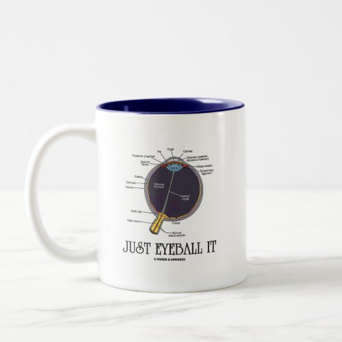 Just Eyeball It Eye Anatomy Approximation Saying Two_Tone Coffee Mug