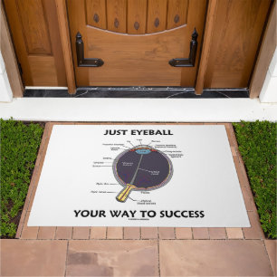 Just Eyeball Your Way To Success Eye Anatomy Humor Doormat