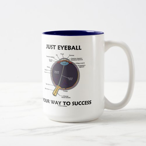 Just Eyeball Your Way To Success Eye Anatomy Two_Tone Coffee Mug