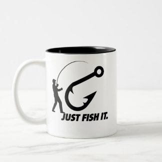 Just Fish It Gift For Her Him Two-Tone Coffee Mug