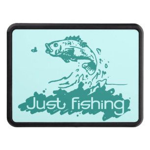 Just fishing aqua teal trailer hitch cover