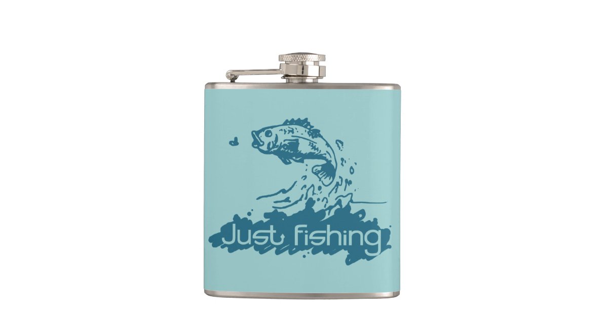 Vintage Rainbow Trout Fly Fishing Flask