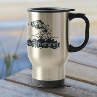 Just fishing mens travel mug