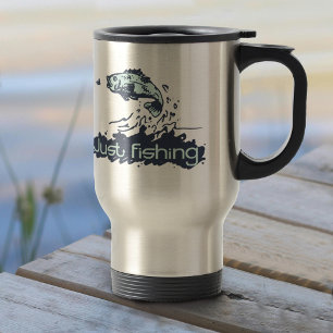 Just fishing mens travel mug