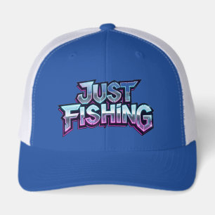 Just Fishing Neon Glow Funny Gift for Fisherman
