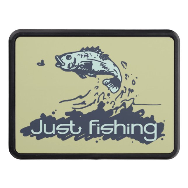 Just fishing teal and green hitch cover (Front)