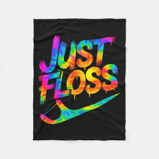 Just Floss Funny Dental Oral Hygienist Rdh Dentist Fleece Blanket (Front)