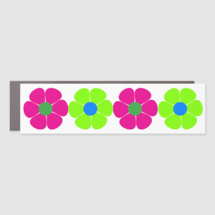 Just Flowers Boho Hippie Floral Car Magnet