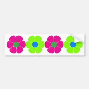 Just Flowers   Boho Hippie Floral Photo Bumper Sticker