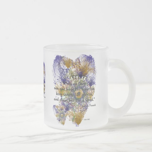 Just For Aunts Frosted Glass Coffee Mug (Right)