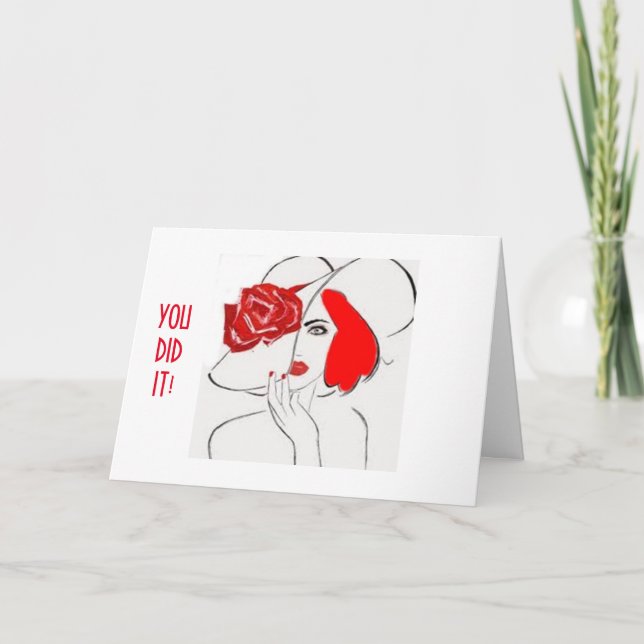 JUST FOR "HER"-HAPPY FOR YOU-YOU DID IT! CARD (Front)