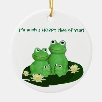 Just For Kids Frog Family ... Ceramic Ornament by PersonalizationsPlus at Zazzle