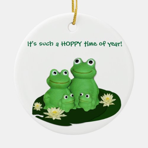 Just for Kids FROG FAMILY  Ceramic Ornament