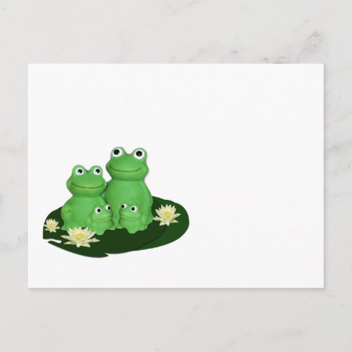 Just for Kids FROG FAMILY  Postcard