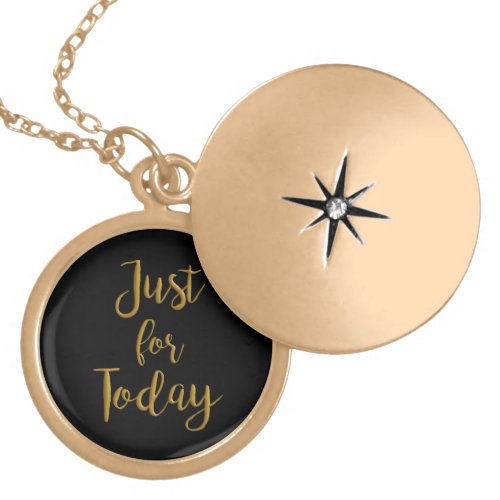 Just for Today AA NA recovery quote gift locket
