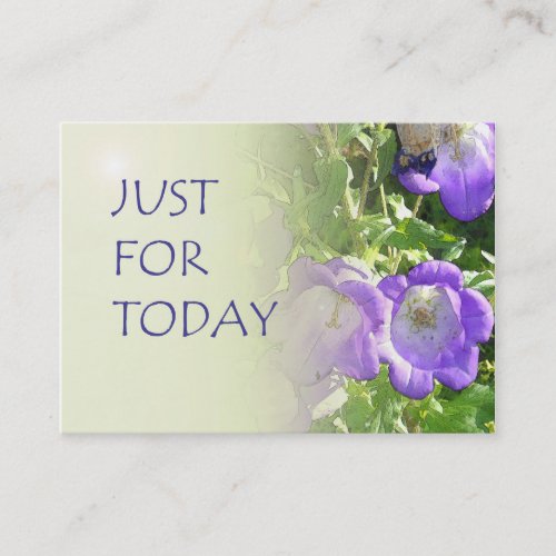Just For Today Bell Flowers Business Card