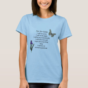 Just For Today Butterfly Flower Inspirational T-Shirt