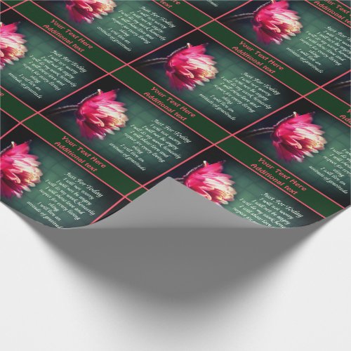 Just For Today Flower Reiki Inspirational  Wrapping Paper