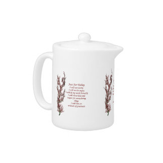 Just For Today Flowering Tree Inspirational Teapot