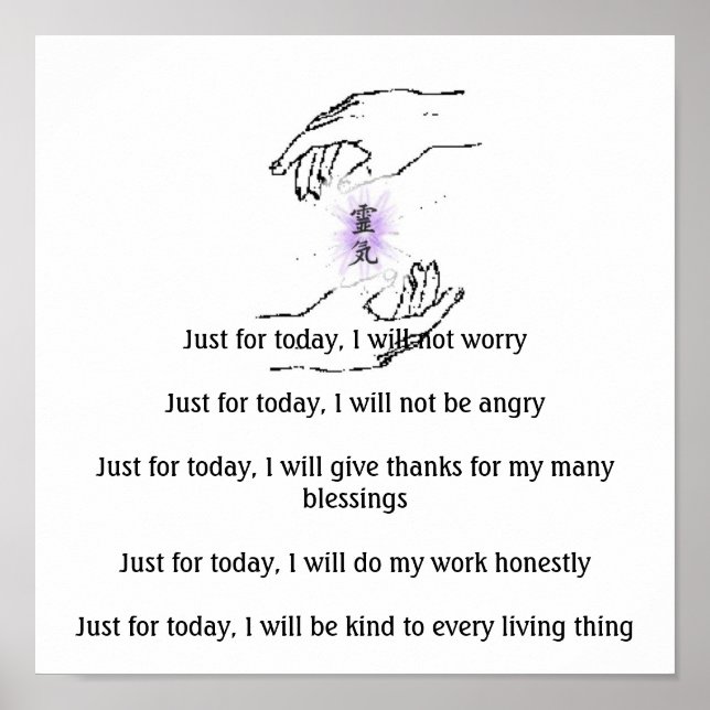 Just for today, I will not worryJust fo... Poster (Front)