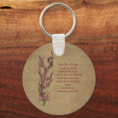 Just For Today Inspirational Quote Keychain (Front)