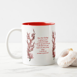 Just For Today Inspirational Two-Tone Coffee Mug