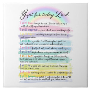 Just for today, Lord Ceramic Tile