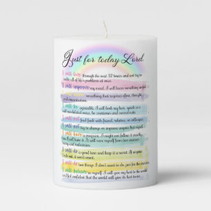 Just for today, Lord  Pillar Candle