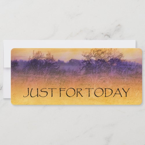 Just For Today Orange Purple Field Bookmark