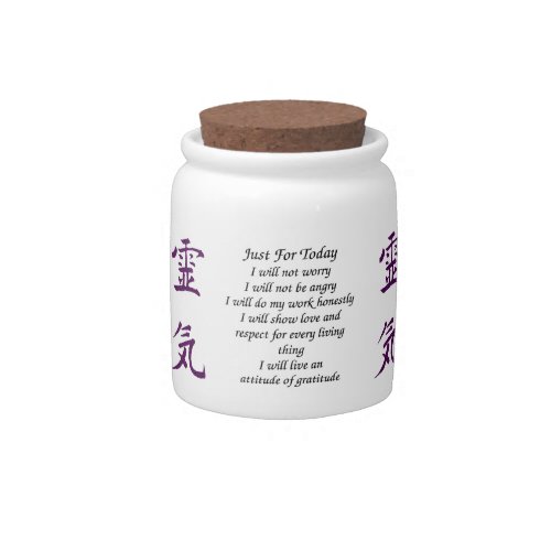 Just For Today Principles Of Reiki  Candy Jar