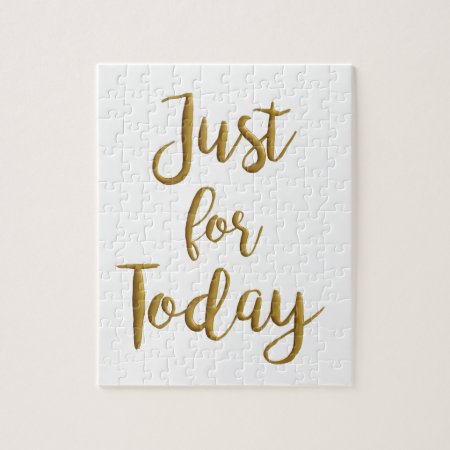 Just For Today Recovery Quote Aa Na Slogan Gift Jigsaw Puzzle