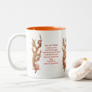 Just For Today Reiki Inspirational Two-Tone Coffee Mug