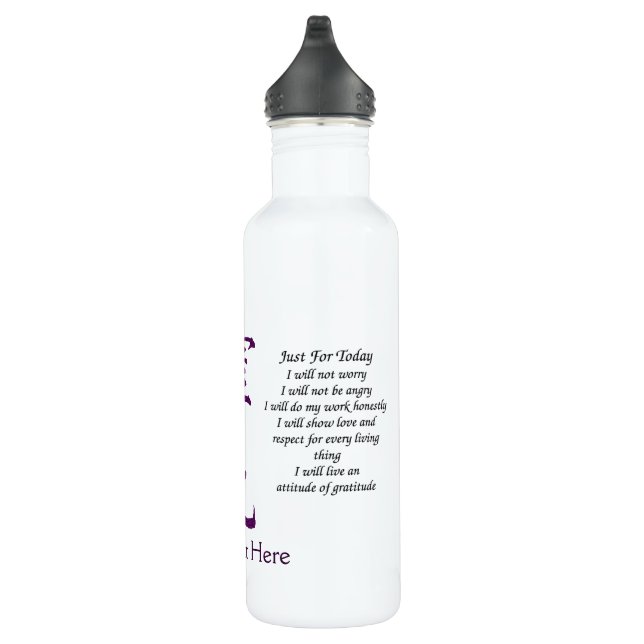Just For Today Reiki Principles Water Bottle (Right)
