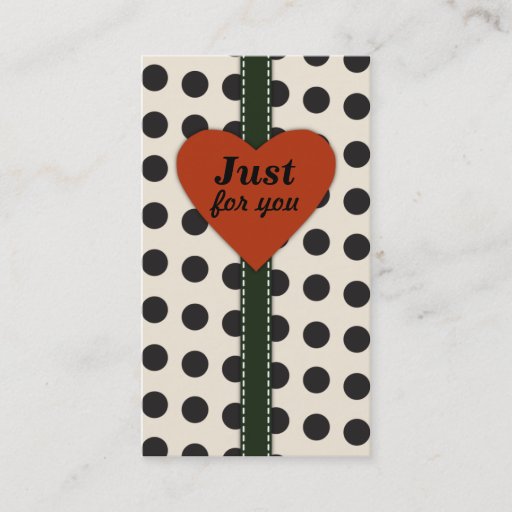 Customizable Just For You Business Cards
